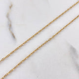 Cadena Escalera 2gr / 37cm / 1mm Gargantilla Oro Amarillo +3 $