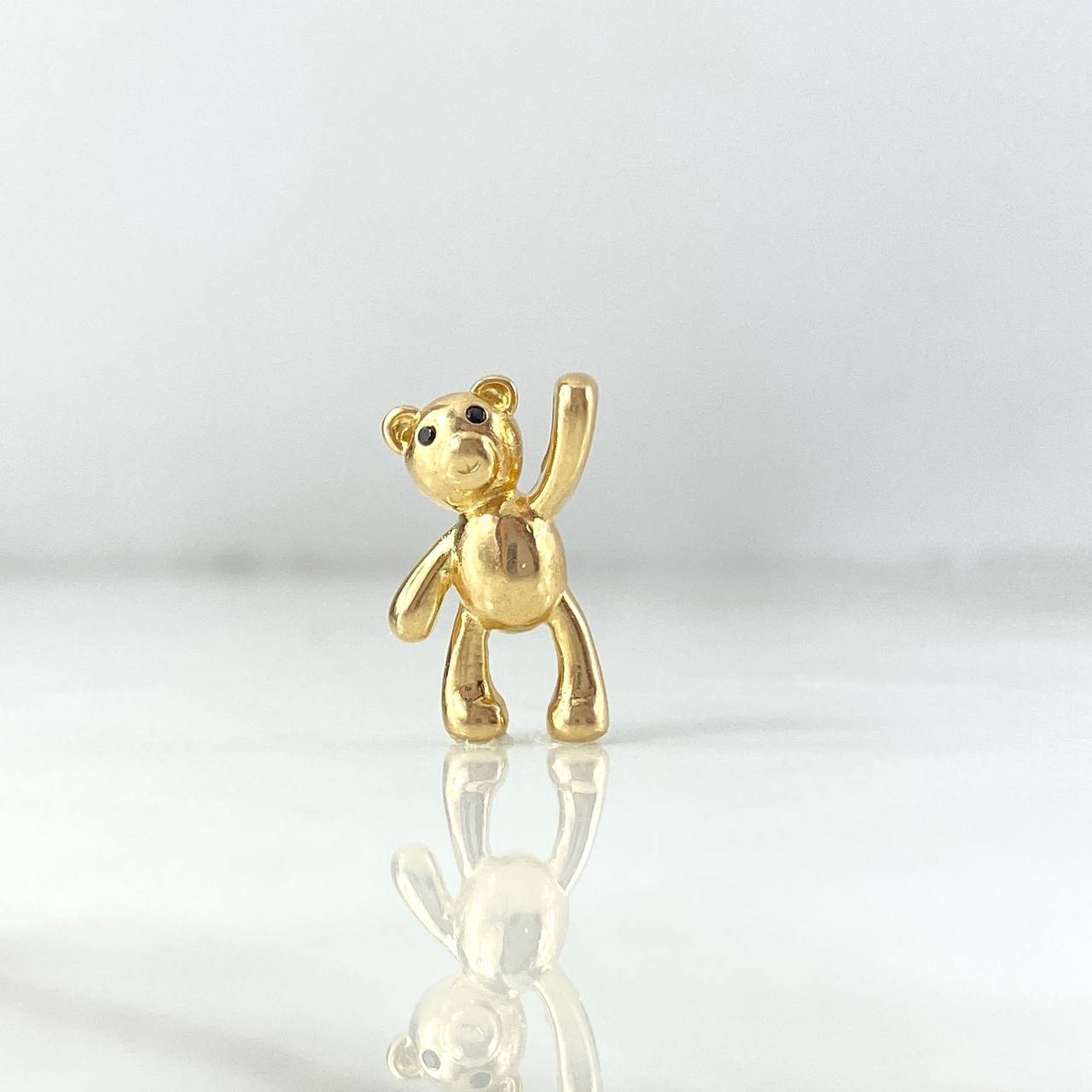 Dije Oso 2.5gr / 1.7cm / Ojos Negros Oro Amarillo