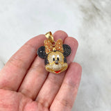 Dije Ratona Minnie 10.85gr / 4cm / Circones Blancos Negros Naranjados Oro Amarillo ©