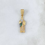 Dije San Judas Tadeo 2.25gr / 3cm / Circones Blancos Verdes Dos Oros Amarillo Blanco