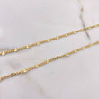 Cadena Cubana 2.4gr / 50cm / 2mm Plana Diamantada Oro Amarillo +3 $