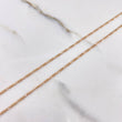 Cadena Figaro 1.4gr / 45cm / 1mm Oro Rosa +1 $