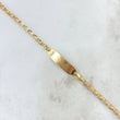 Pulso Espiga 1.15gr / 14.5cm / 3mm Placa Rectangular Ovalada Curva Oro Amarillo