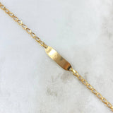 Pulso Espiga 1.15gr / 14.5cm / 3mm Placa Rectangular Ovalada Curva Oro Amarillo