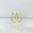 Candongas Lui 1gr / 1.8cm / Rayadas Oro Amarillo