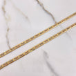 Cadena Escalera Plana 17.25gr / 60cm / 4mm Diamantada Tres Oros +3 $