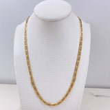Cadena Escalera Plana 17.25gr / 60cm / 4mm Diamantada Tres Oros +3 $