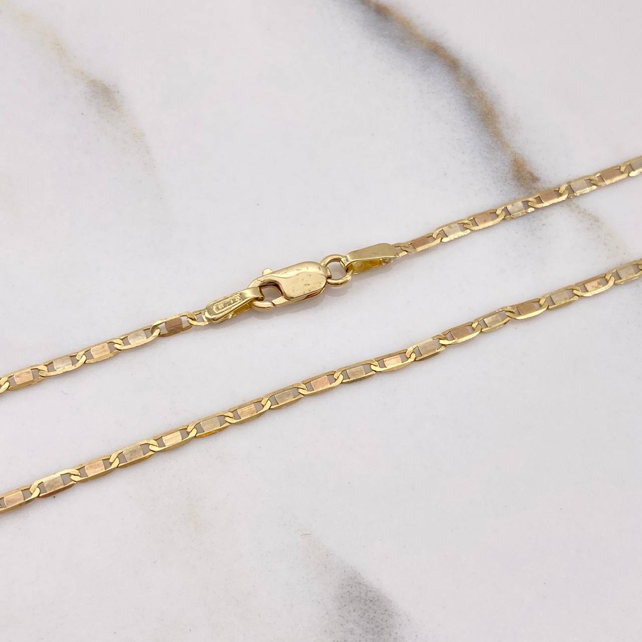Cadena Escalera Plana 3.4gr / 60cm / 2mm Lisa Tres Oros +3 $