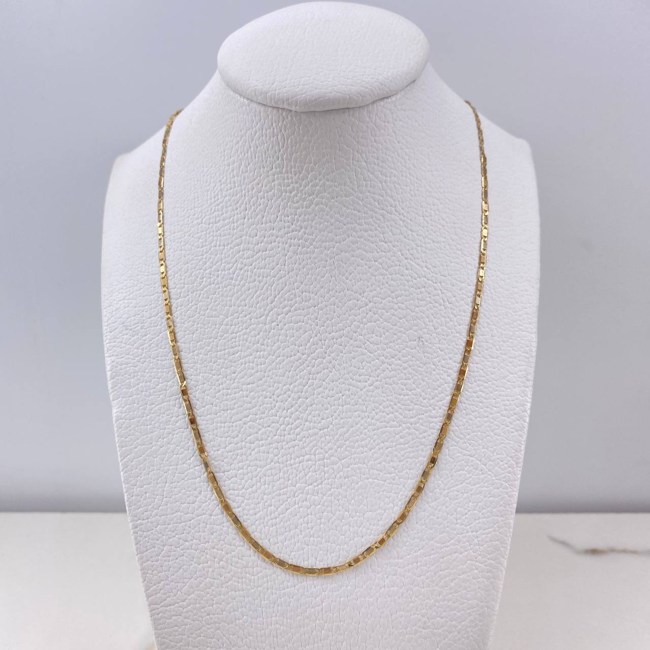 Cadena Escalera Plana 3.4gr / 60cm / 2mm Lisa Tres Oros +3 $