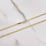 Cadena Escalera Plana 6.4gr / 60cm / 2mm Diamantada Oro Amarillo +3 $