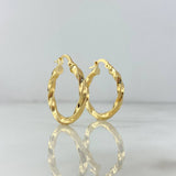 Candongas Kari 3.6gr / 2.7cm / Entorchadas Oro Amarillo
