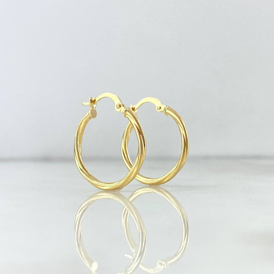 Candongas Lola 1.95gr / 2.5cm / Punteadas Oro Amarillo