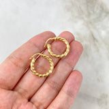 Candongas Lupe 1.9gr / 2.1cm / Lisas Oro Amarillo 18K ©