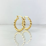 Candongas Lupe 1.9gr / 2.1cm / Lisas Oro Amarillo 18K ©