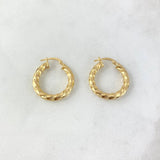 Candongas Lupe 1.9gr / 2.1cm / Lisas Oro Amarillo 18K ©