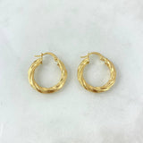 Candongas Mafe 2.25gr / 2.2cm / Oro Amarillo 18K ©