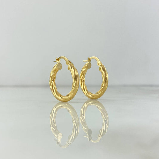 Candongas Mafe 2.2gr / 2.1cm / Oro Amarillo 18K