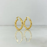 Candongas Mafe 2.2gr / 2.3cm / Oro Amarillo 18K ©