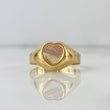 Anillo Sello Corazon 2gr / T7 / Tres Oros ©