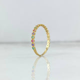 Anillo Churumbela 0.95gr / T6 3/4 / Circones Colores Oro Amarillo ©