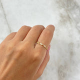 Anillo Escalonado 1gr / T6 1/4 / Circones Blancos Oro Amarillo ©
