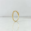 Anillo Escalonado 1gr / T6 1/4 / Circones Blancos Oro Amarillo ©