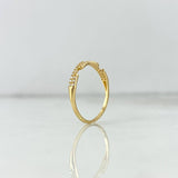 Anillo Escalonado 1gr / T6 1/4 / Circones Blancos Oro Amarillo ©