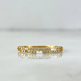 Anillo Escalonado 1gr / T6 1/4 / Circones Blancos Oro Amarillo ©