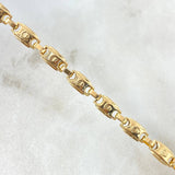 Pulso Rustico Corona 5.5gr / 21.5cm / 5mm Liso Oro Amarillo 18K