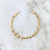 Pulso Rustico Corona 5.5gr / 21.5cm / 5mm Liso Oro Amarillo 18K
