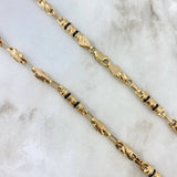 Cadena Rustica Barril Espiral 18.2gr / 60cm / 5mm Cauchos Negros Oro Amarillo ©
