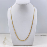 Cadena Cubana 4gr / 60cm / 2mm Oro Amarillo +0 &