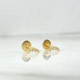 Topos Bumeran 0.55gr / 0.7cm / Circones Blancos Oro Amarillo *