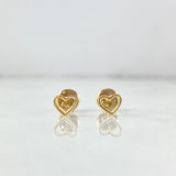 Topos Corazon Silueta 0.55gr / 0.5cm / Oro Amarillo *