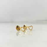 Topos Corazon Silueta 0.55gr / 0.5cm / Oro Amarillo *