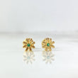 Topos Flor 0.95gr / 0.6cm / Circon Verde Oro Amarillo *