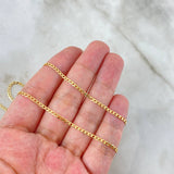 Cadena Cubana 3.1gr / 50cm / 2.4mm Oro Amarillo +1 ©