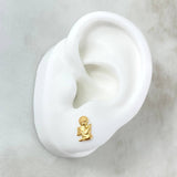 Topos Angel De La Guarda 0.65gr / 8mm Mate Liso Oro Amarillo 18K *