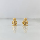 Topos Angel De La Guarda 0.65gr / 8mm Mate Liso Oro Amarillo 18K *