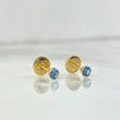 Topos Bisel 0.45gr / 3mm Circon Celeste Oro Amarillo (Joya)