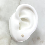 Topos Bisel 0.45gr / 3mm Circon Blanco Oro Amarillo (Joya)