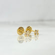 Topos Carret 0.5gr / 3mm Circon Blanco Oro Amarillo (Joya)