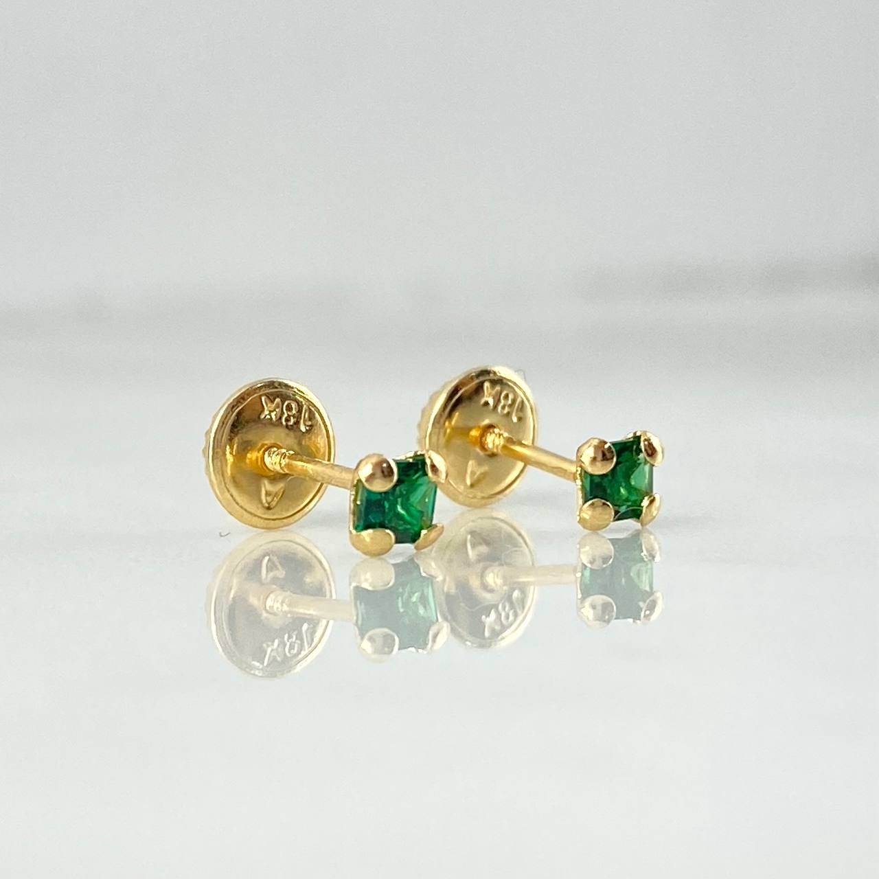 Topos Carret 0.45gr / 3mm Circon Verde Oro Amarillo (Joya) ©