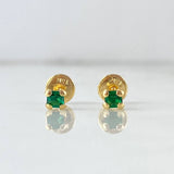 Topos Carret 0.45gr / 3mm Circon Verde Oro Amarillo (Joya) ©