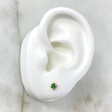 Topos Carret 0.45gr / 3mm Circon Verde Oro Amarillo (Joya) ©