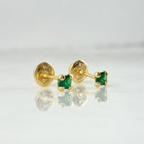 Topos Carret 0.45gr / 3mm Circon Verde Oro Amarillo (Joya) ©