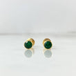 Topos Bisel 0.6gr / 5mm Circon Verde Oro Amarillo (Joya)