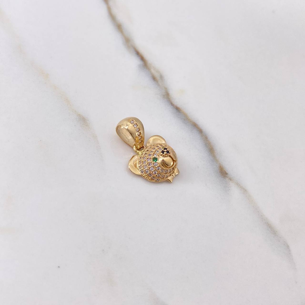 Dije Rostro Oso 3.05gr / 2cm / Circones Blancos Verdes Negros Oro Amarillo $