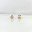 Topos Bisel 0.8gr / 5mm Circon Blanco Oro Amarillo (Joya)