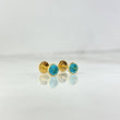 Topos Bisel 0.8gr / 5mm Circon Celeste Oro Amarillo (Joya) ©